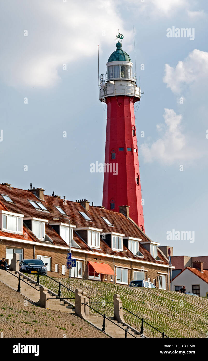 La Lumière du phare de Pharos houseScheveningen la Haye Pays-Bas Hollande du Sud Port Port Néerlandais Banque D'Images