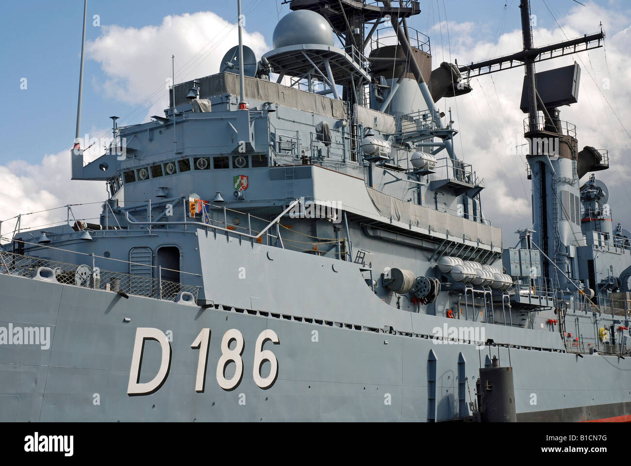 Navire de guerre Lenkwaffenzerstoerer Moelders Moelders, au musée à Wilhelmshafen, le démantèlement en 2003, l'ALLEMAGNE, Basse-Saxe seit Banque D'Images