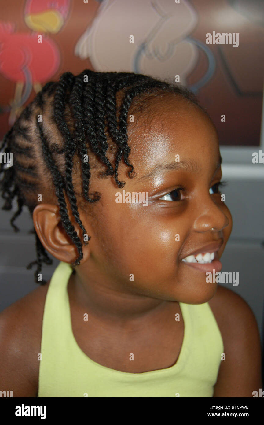 Jolie fille afro-caraïbes Banque D'Images