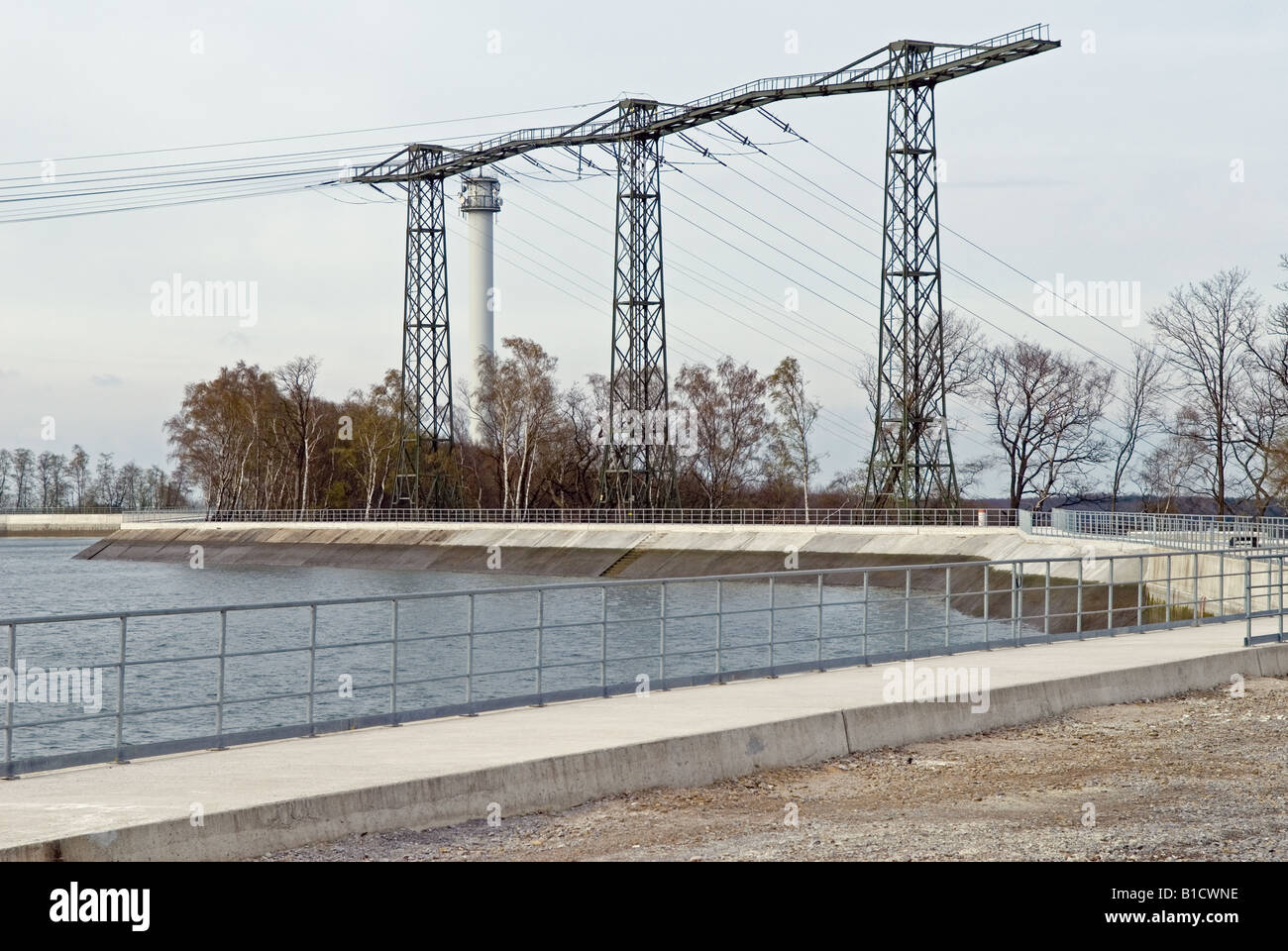 La reseroir, stockage par pompage centrale hydroélectrique, de l'Allemagne. Banque D'Images