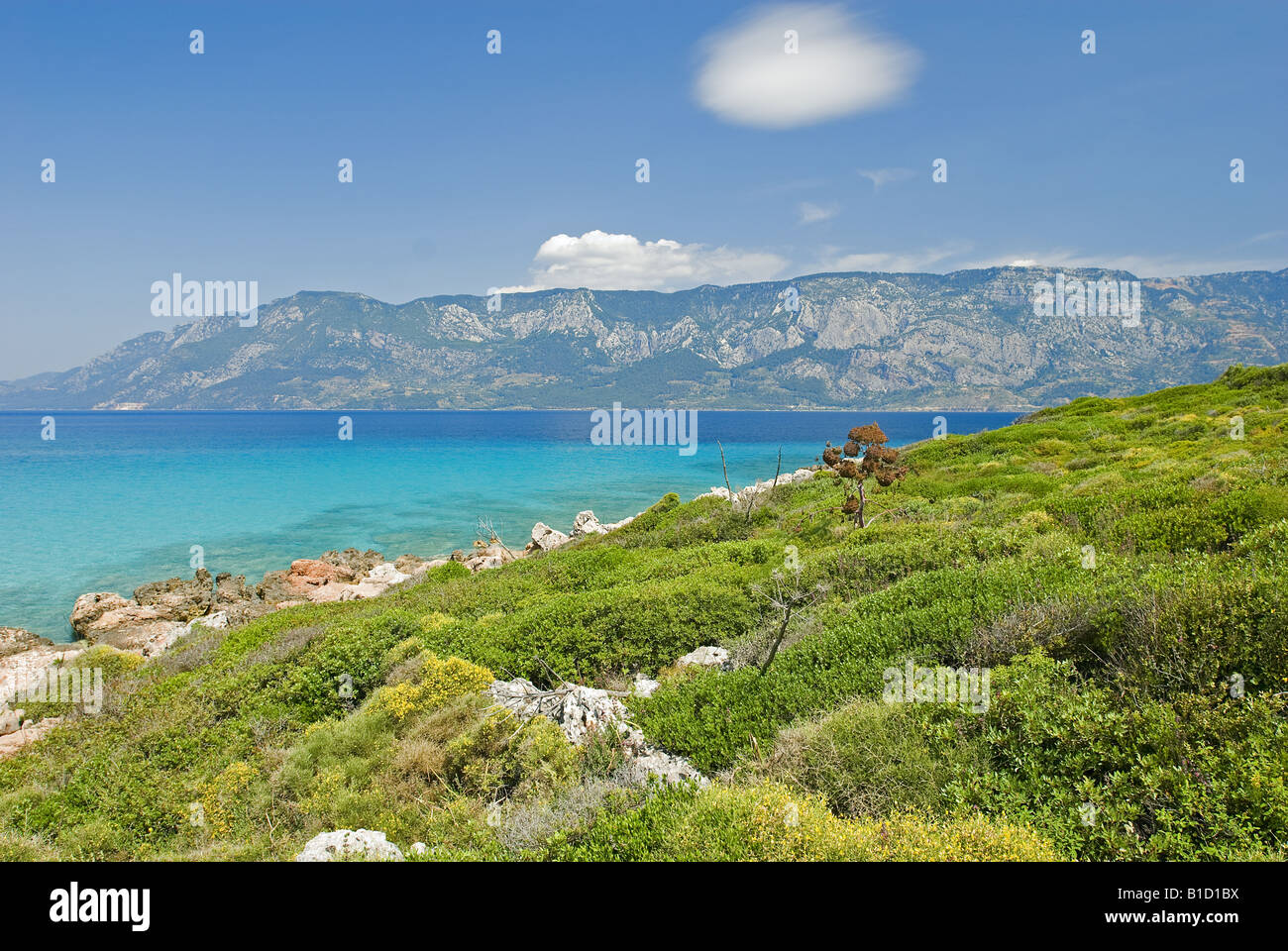 L'île de Sedir et baie de Gokova Marmaris Turquie Banque D'Images