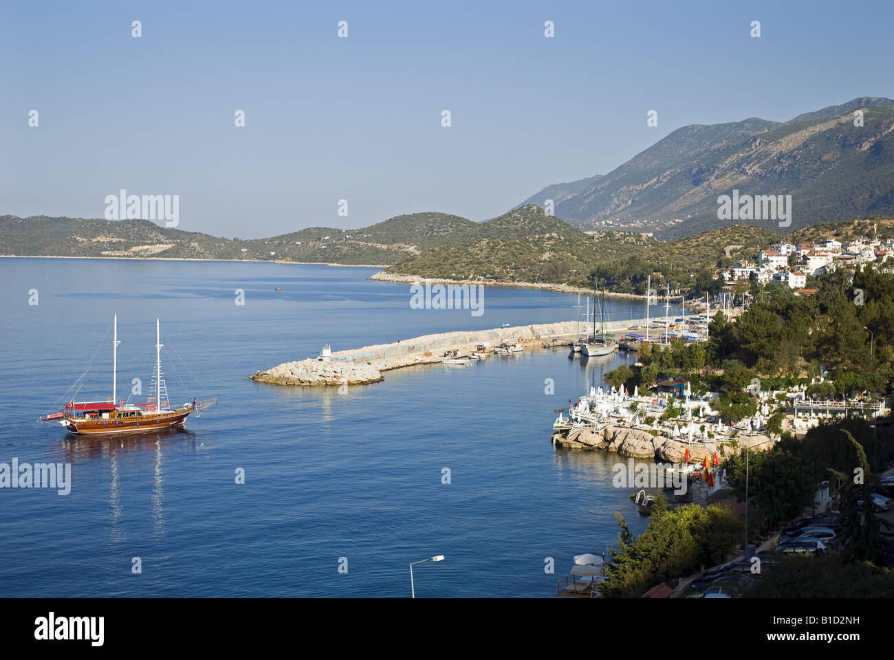 Vue panoramique du Port de Kas Turquie Banque D'Images