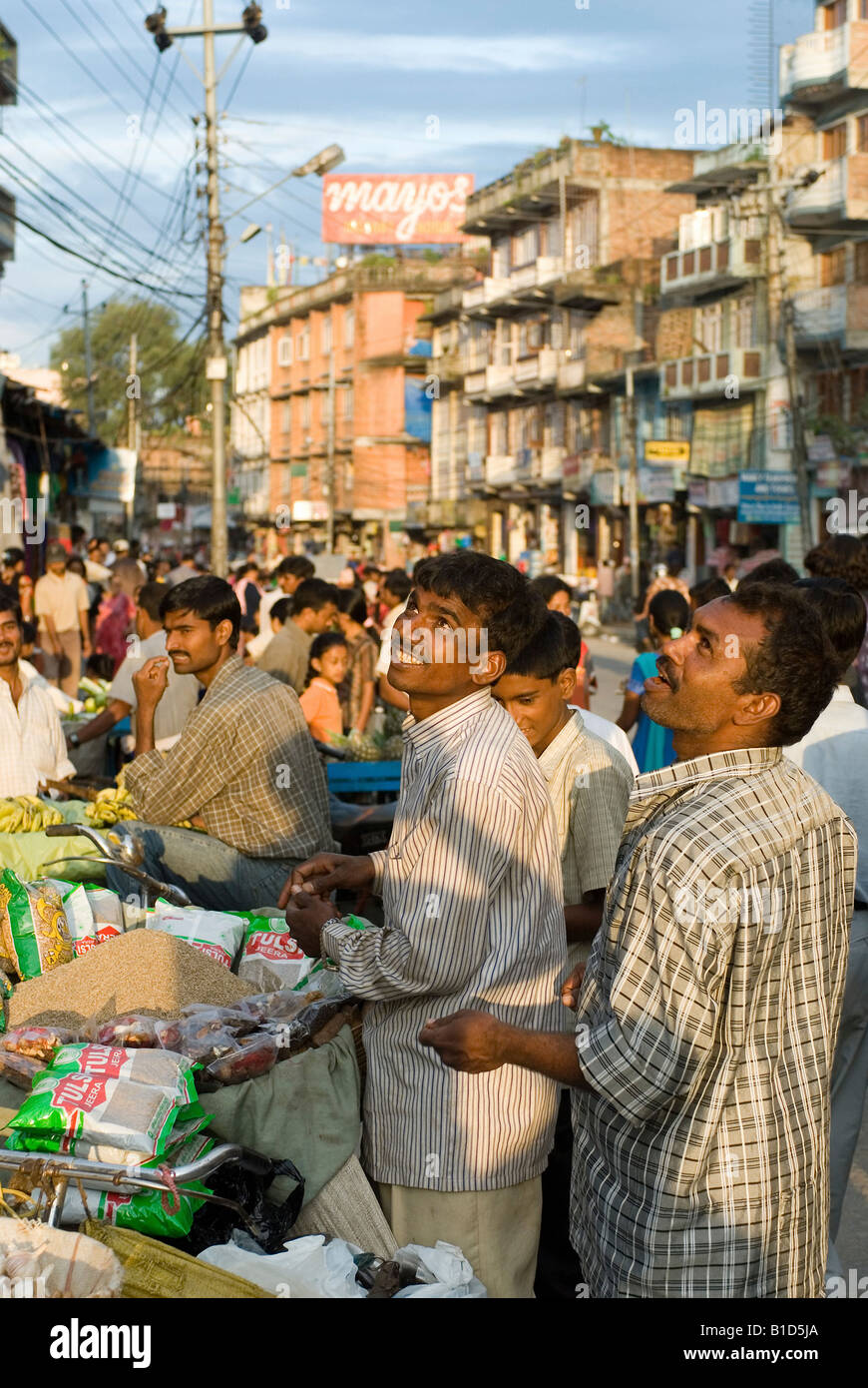 La place de marché à Katmandou, Napal Banque D'Images