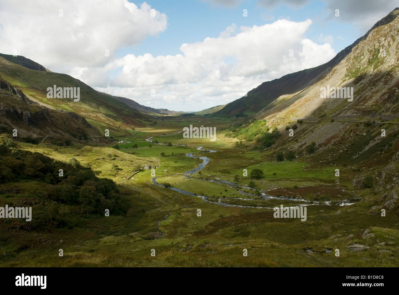 Nant Ffrancon Valley le Snowdonia Banque D'Images