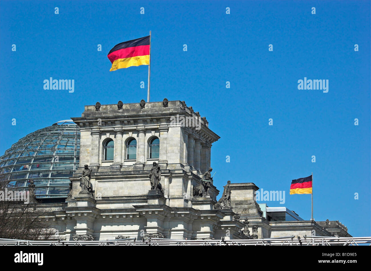 Édifices du Parlement Reichstag Berlin Allemagne Avril 2008 Banque D'Images