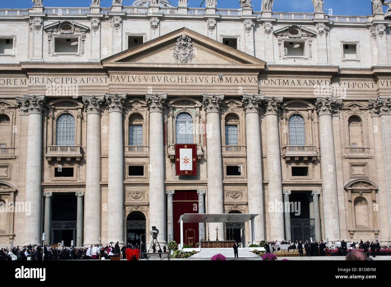 L'ITALIE, ROME, Vatican. Messe spéciale sur l'anniversaire de la mort de Jean Paul II le 02 avril 2008, conduit par le Pape Benoît XVI Banque D'Images