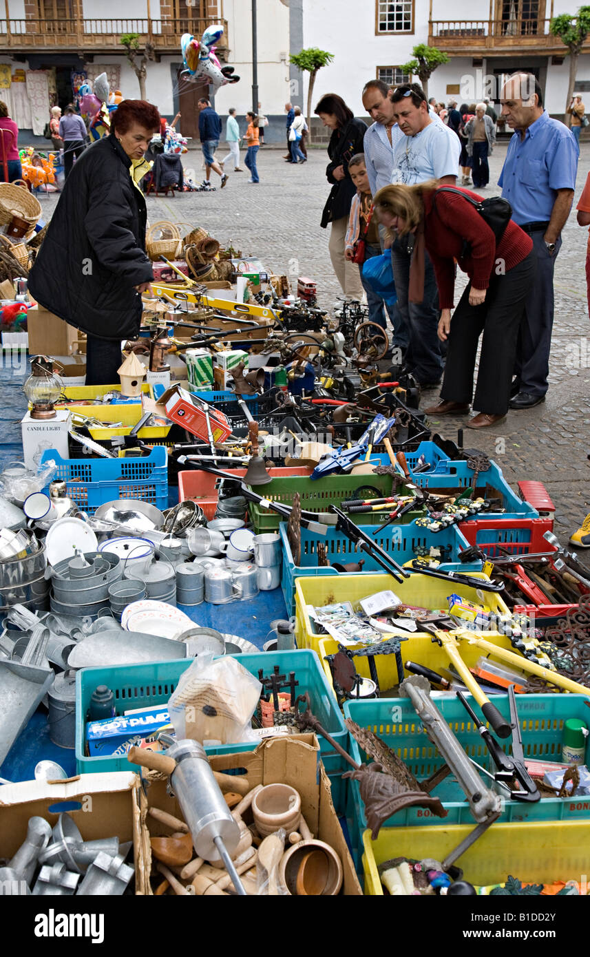 En vente à outils marché dimanche Teror Gran Canaria Espagne Banque D'Images
