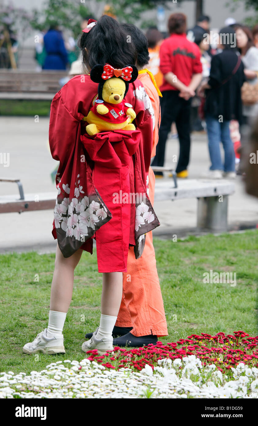 Les participants à la 17e Festival de Danse Yosakoi Soran. Sapporo, Japon. Banque D'Images