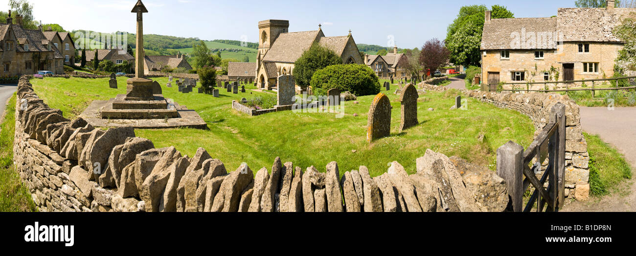 Une vue panoramique sur le village de Cotswold Snowshill, Gloucestershire Banque D'Images