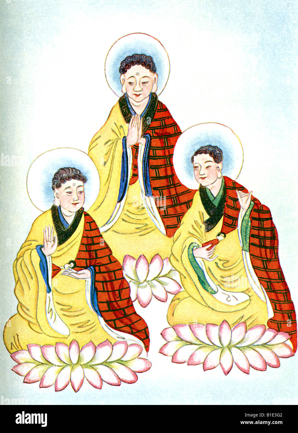 Triade de bouddhisme Banque D'Images