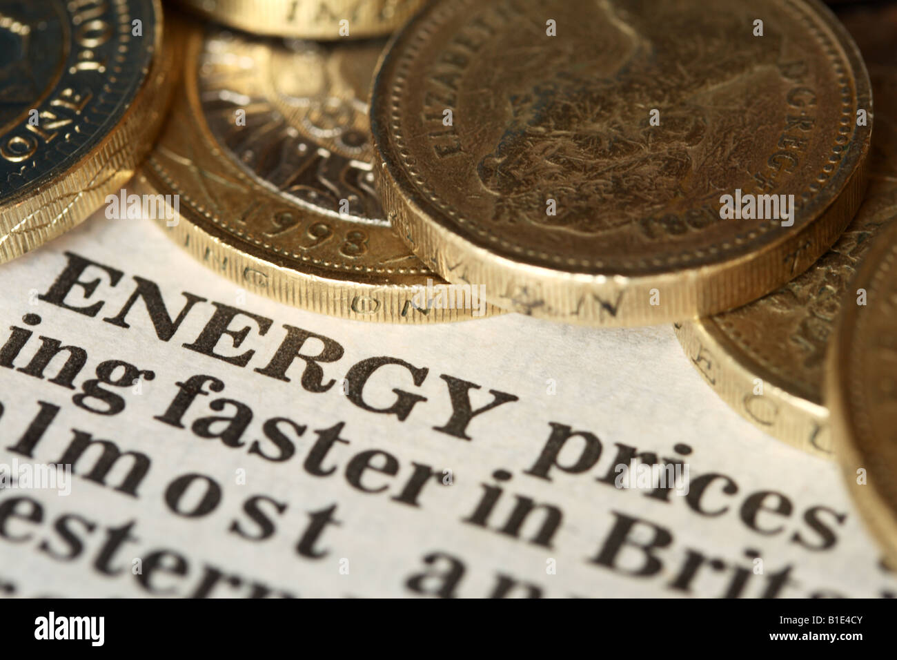 La hausse des prix de l'énergie en Grande-Bretagne Banque D'Images