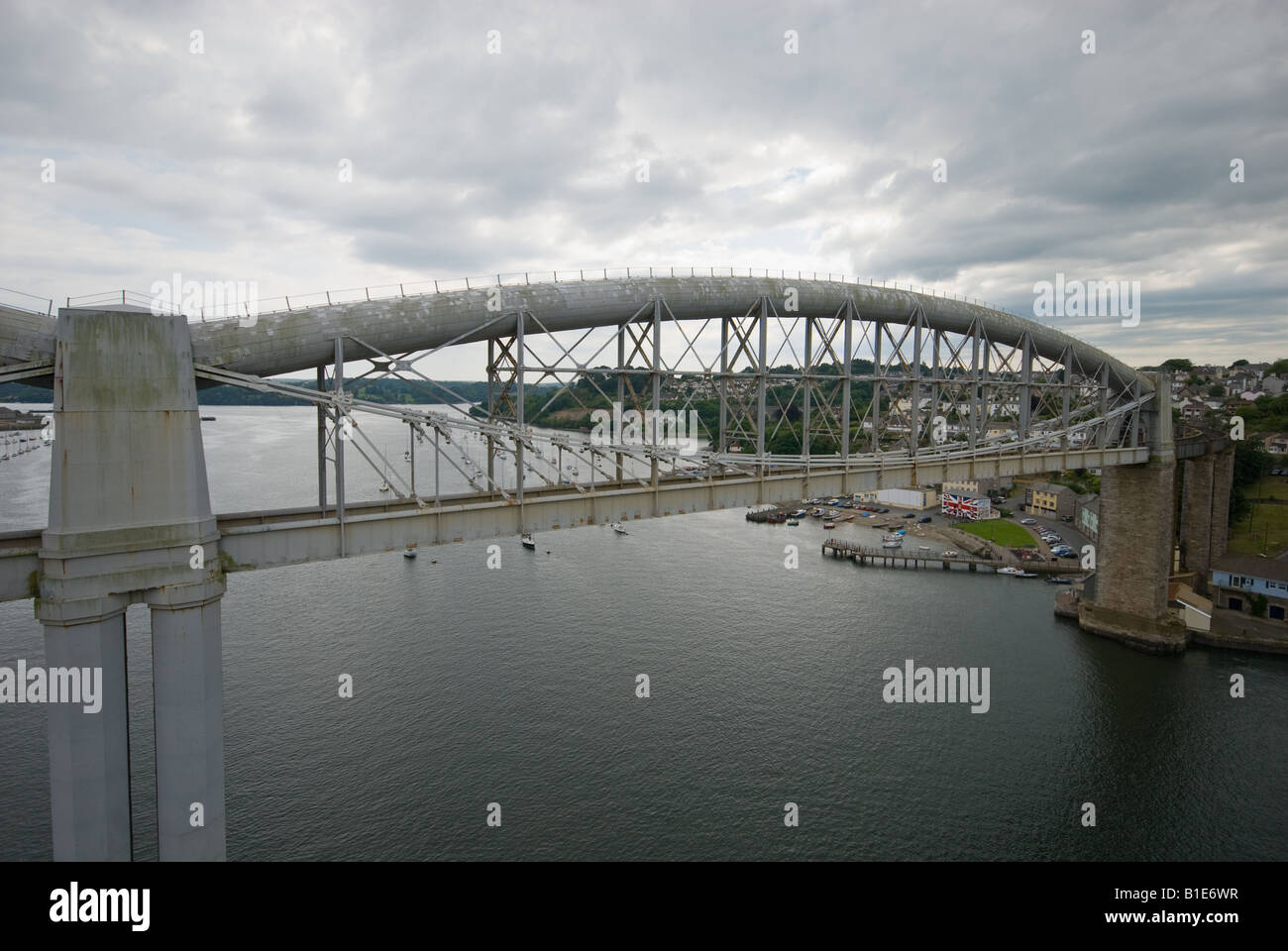 Le Tamar à Saltash. Banque D'Images