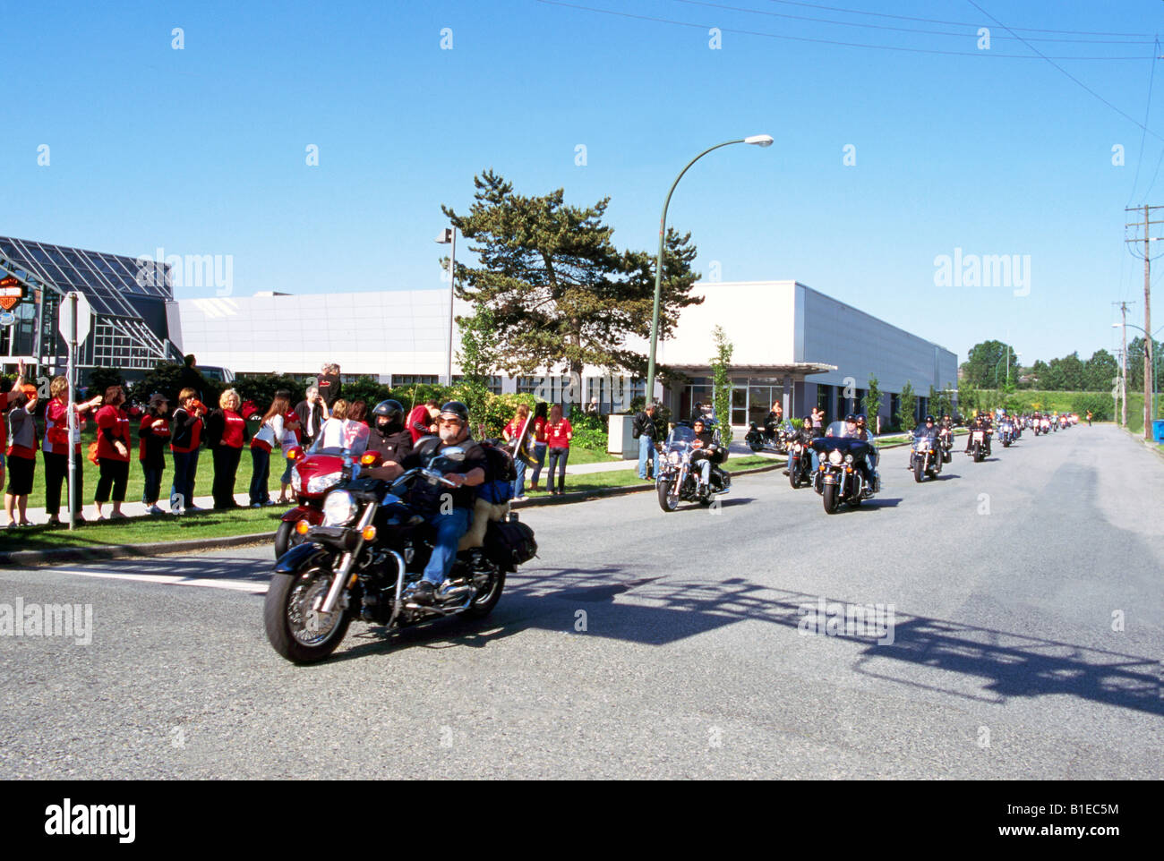 Canada's Motorcycle Ride for Dad pour lutter contre le cancer de la prostate qui s'est tenue à Vancouver en Colombie-Britannique, Canada - 31 mai 2008 Banque D'Images