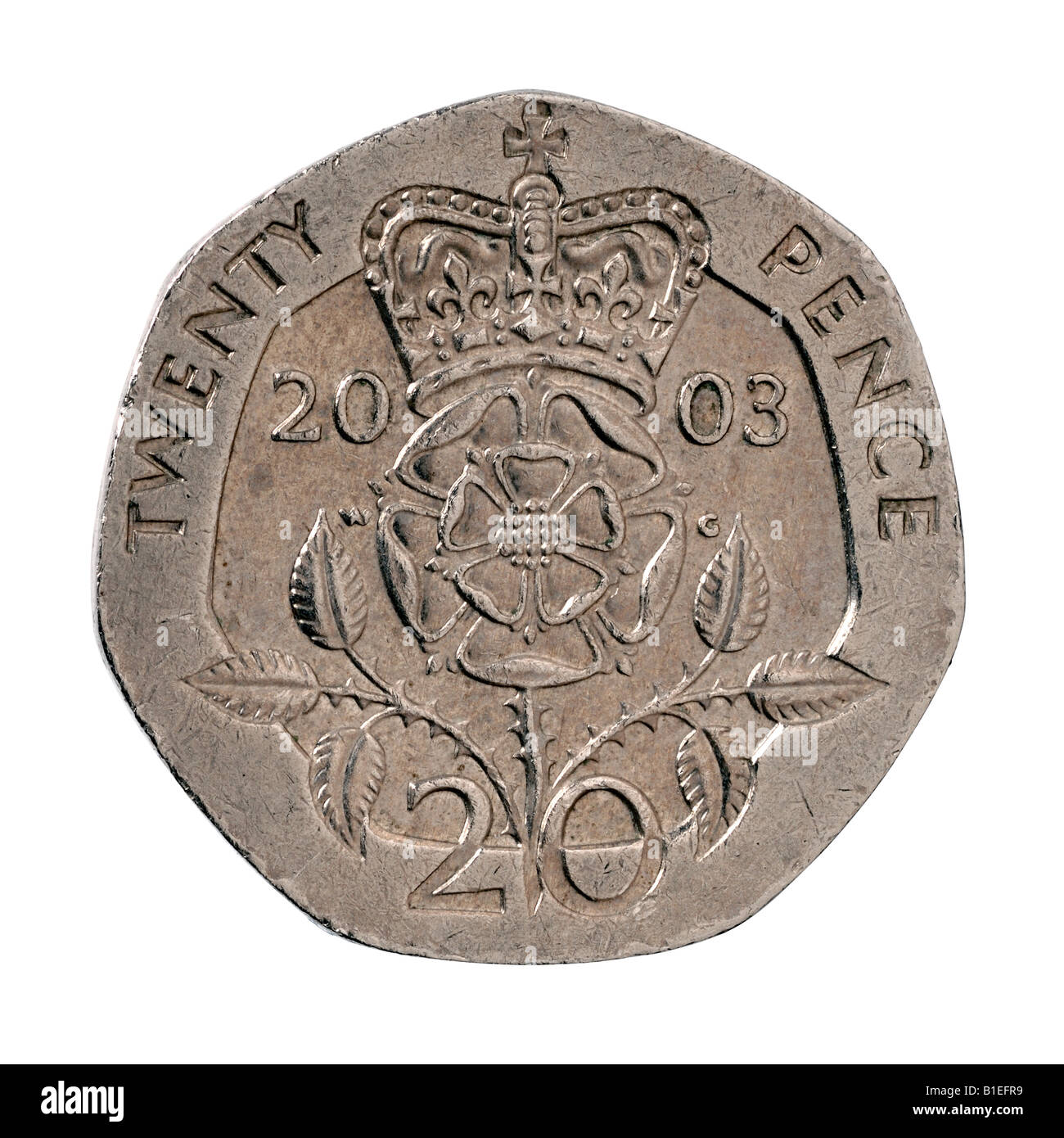 20 pence sterling coin Banque D'Images