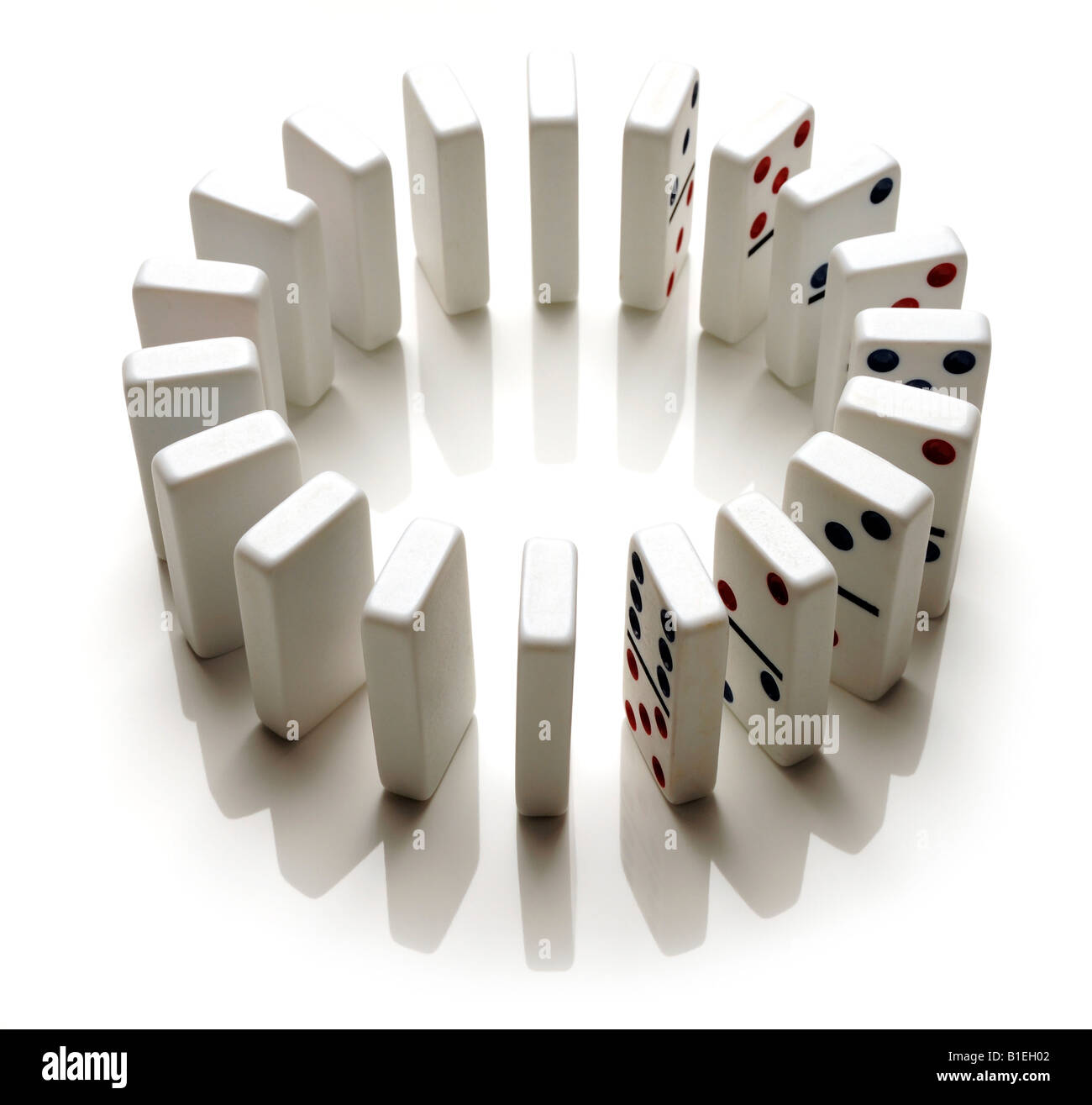 Cercle de dominos Banque D'Images