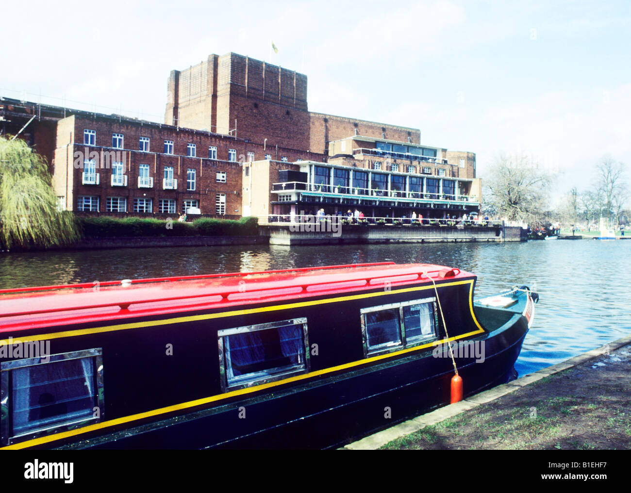 Royal Shakespeare Theatre de Stratford sur Avon Warwickshire Angleterre UK Drama barge Banque D'Images