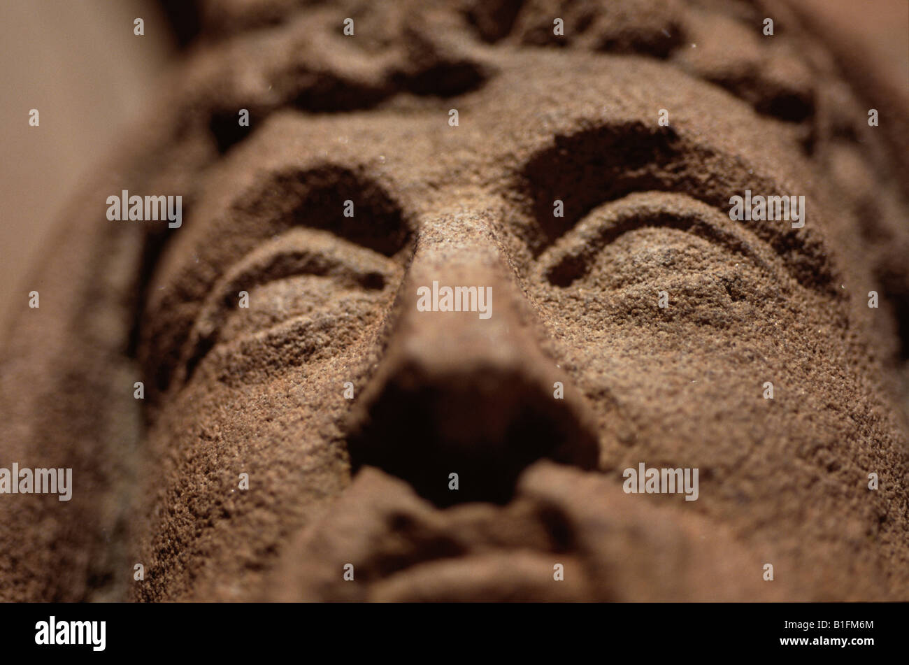 Sculpture de visage Banque D'Images