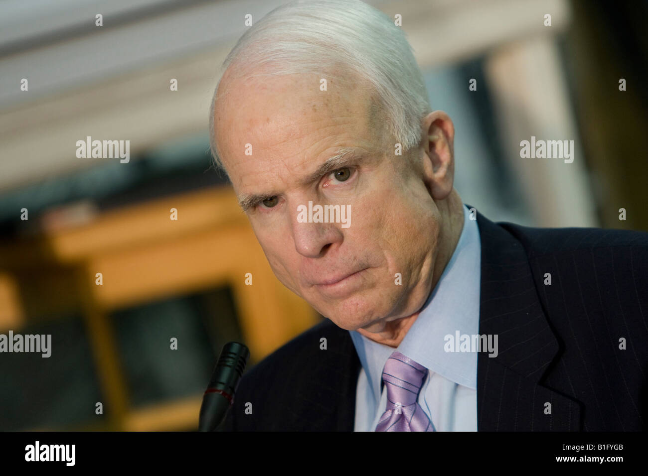 Candidat présidentiel républicain et le sénateur américain John McCain assiste à un événement à New York City, USA, 10 avril 2008. Banque D'Images