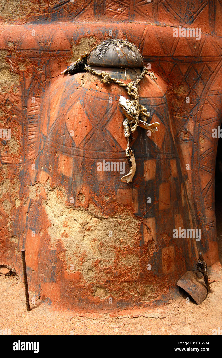 Bloc pour l'abattage des volailles et autres animaux, Tiebele, Burkina Faso Banque D'Images