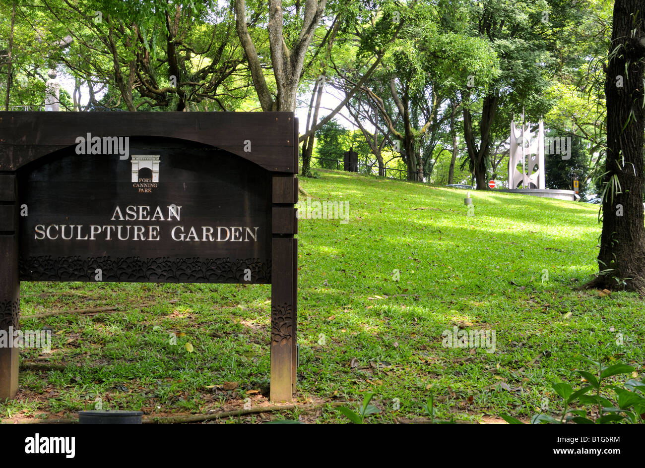 Jardin de sculptures de l'ANASE à Fort Canning Park Singapore Banque D'Images