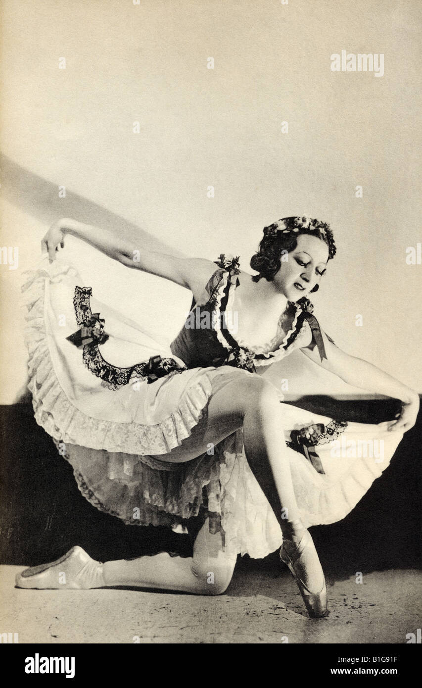 Aleksandra Dionisyevna Danilova, 1903 - 1997. Russe de naissance Prima ballerina assoluta. Banque D'Images