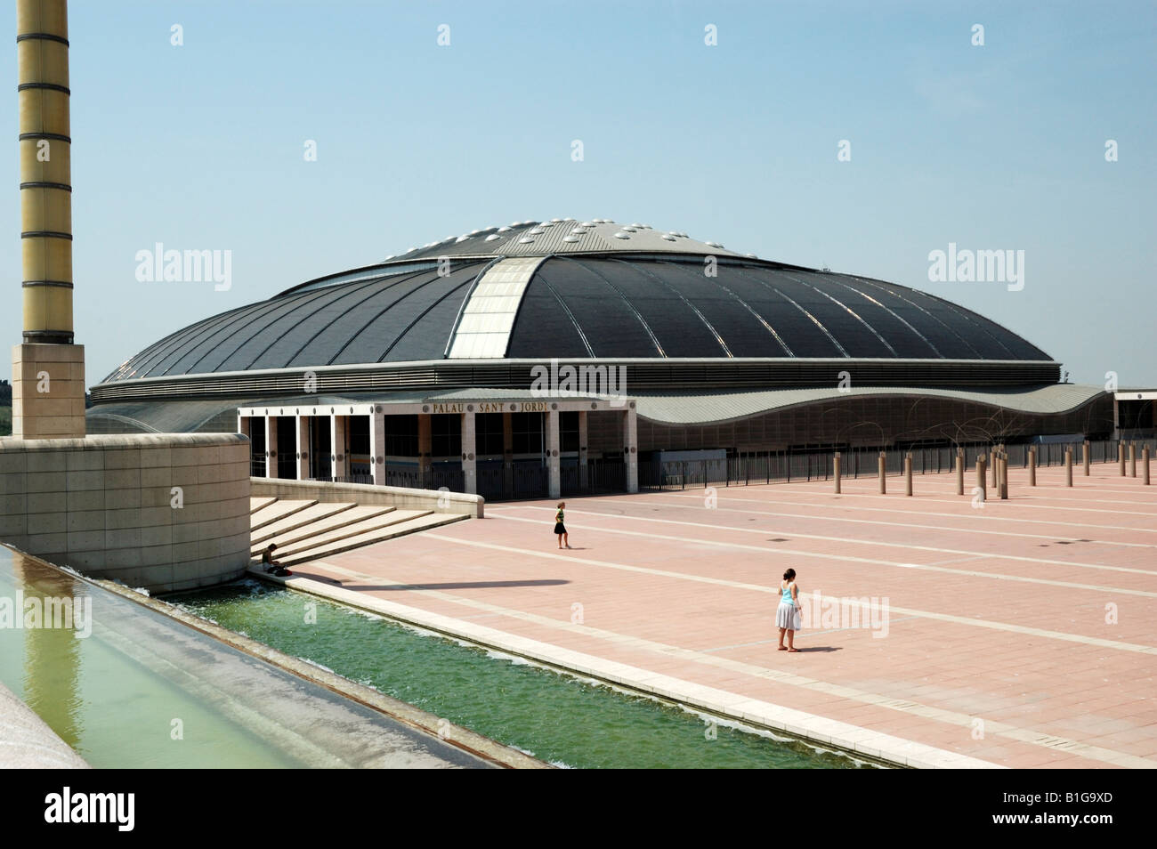 Palau Sant Jordi partie de l'environnement de l'Olympic Sports Stadium Barcelona Banque D'Images