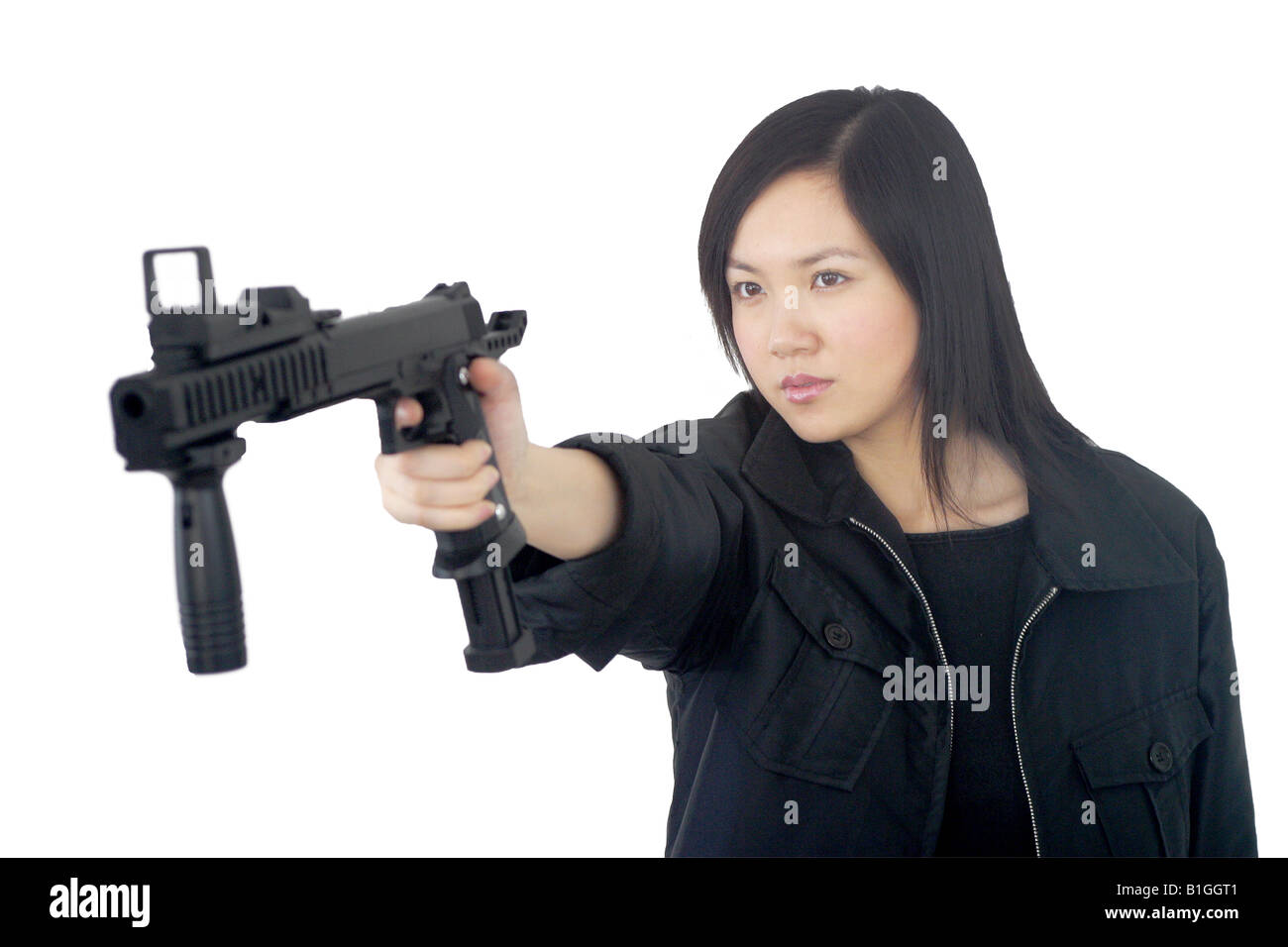 Fille femme gun killer assassin tuer swat sas joint marine force spéciale swat sas protéger le joint marine force spéciale protéger ghost en t Banque D'Images