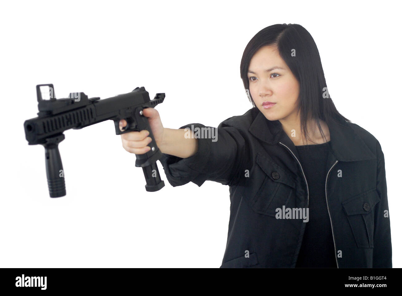 Fille femme gun killer assassin tuer swat sas joint marine force spéciale swat sas protéger le joint marine force spéciale protéger ghost en t Banque D'Images