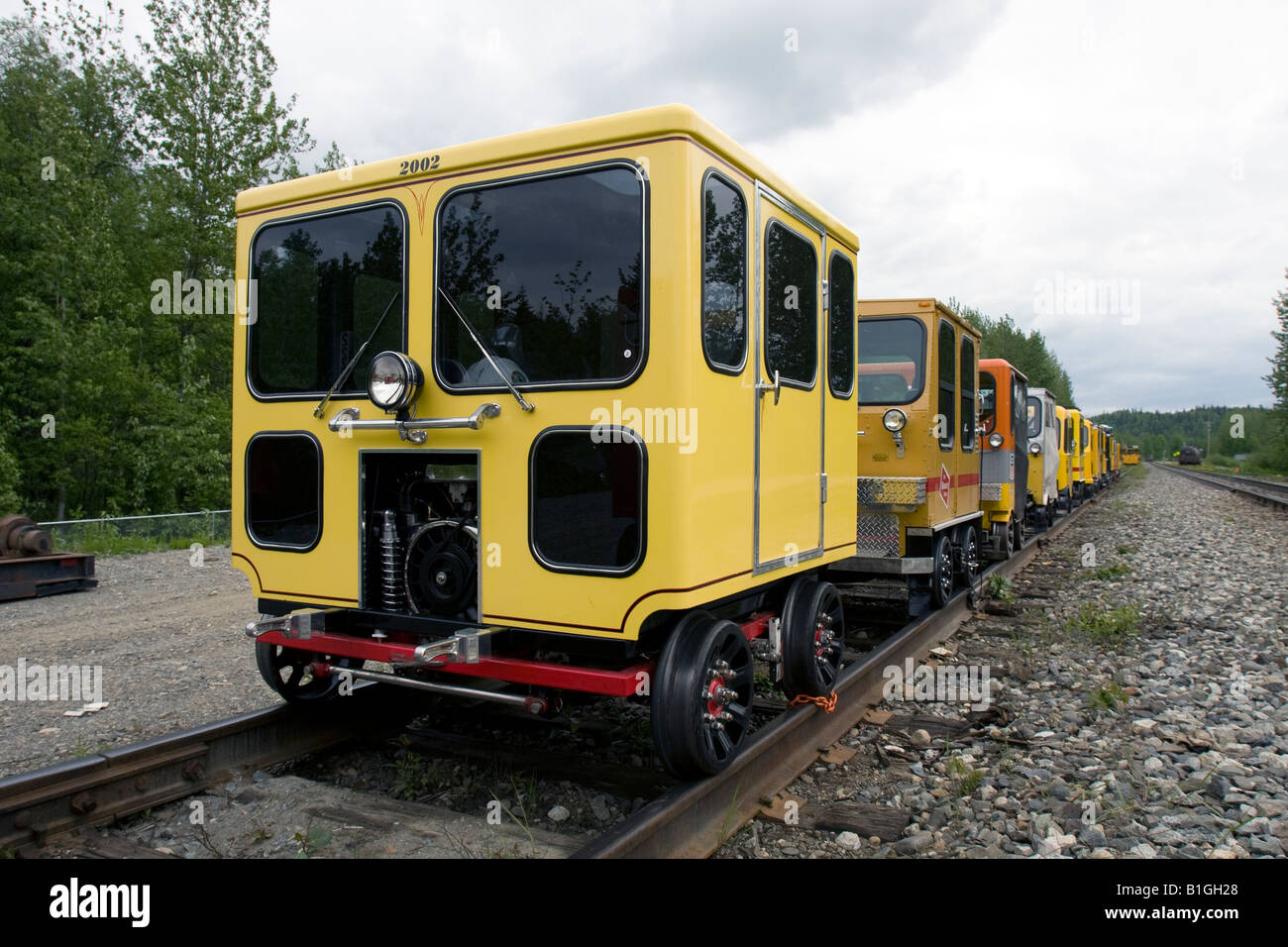Speeders fonctionnant à l'essence à la Station de Train Talkeetna, Alaska, USA. Banque D'Images