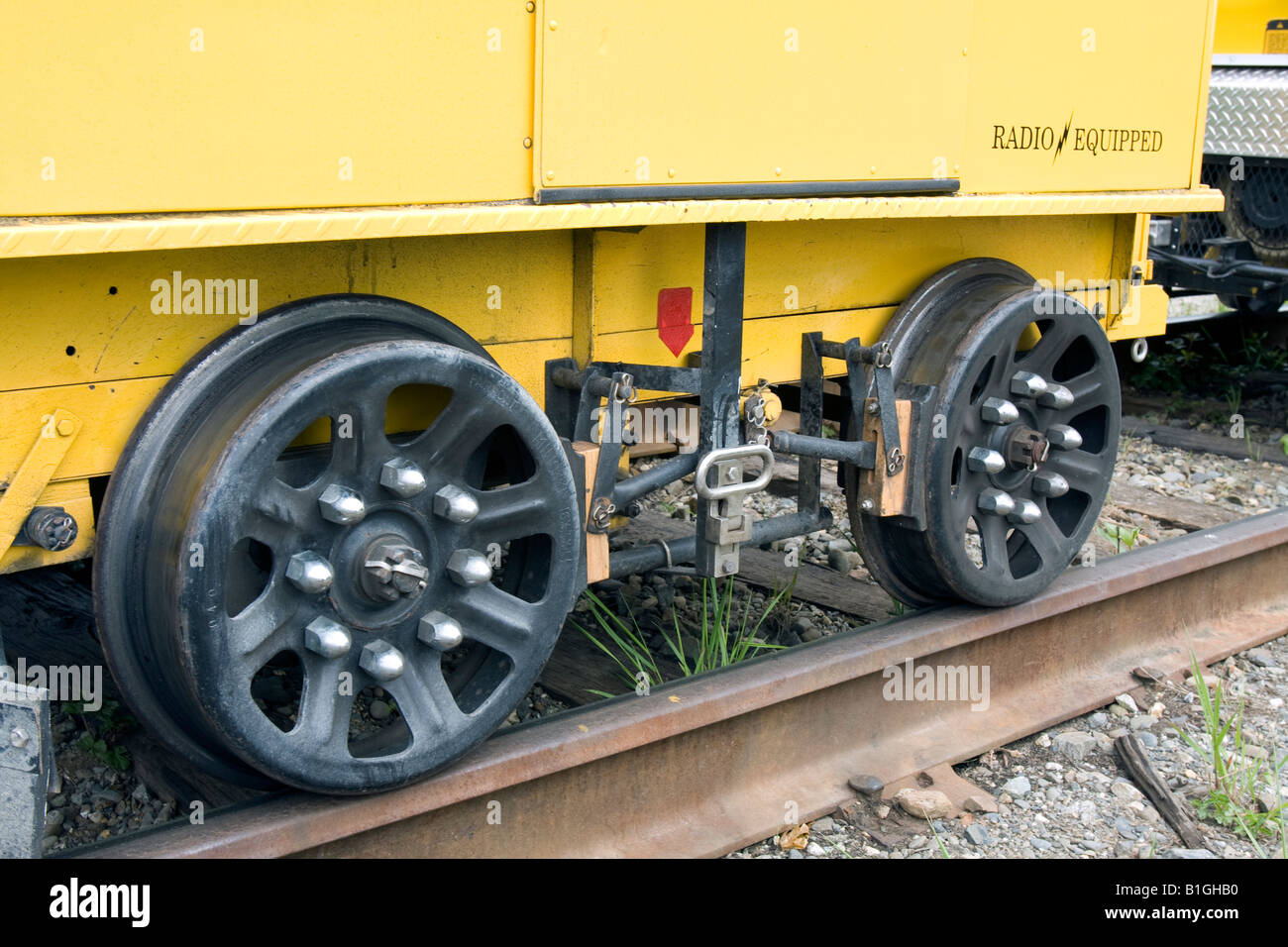 Speeders fonctionnant à l'essence à la Station de Train Talkeetna, Alaska, USA. Banque D'Images