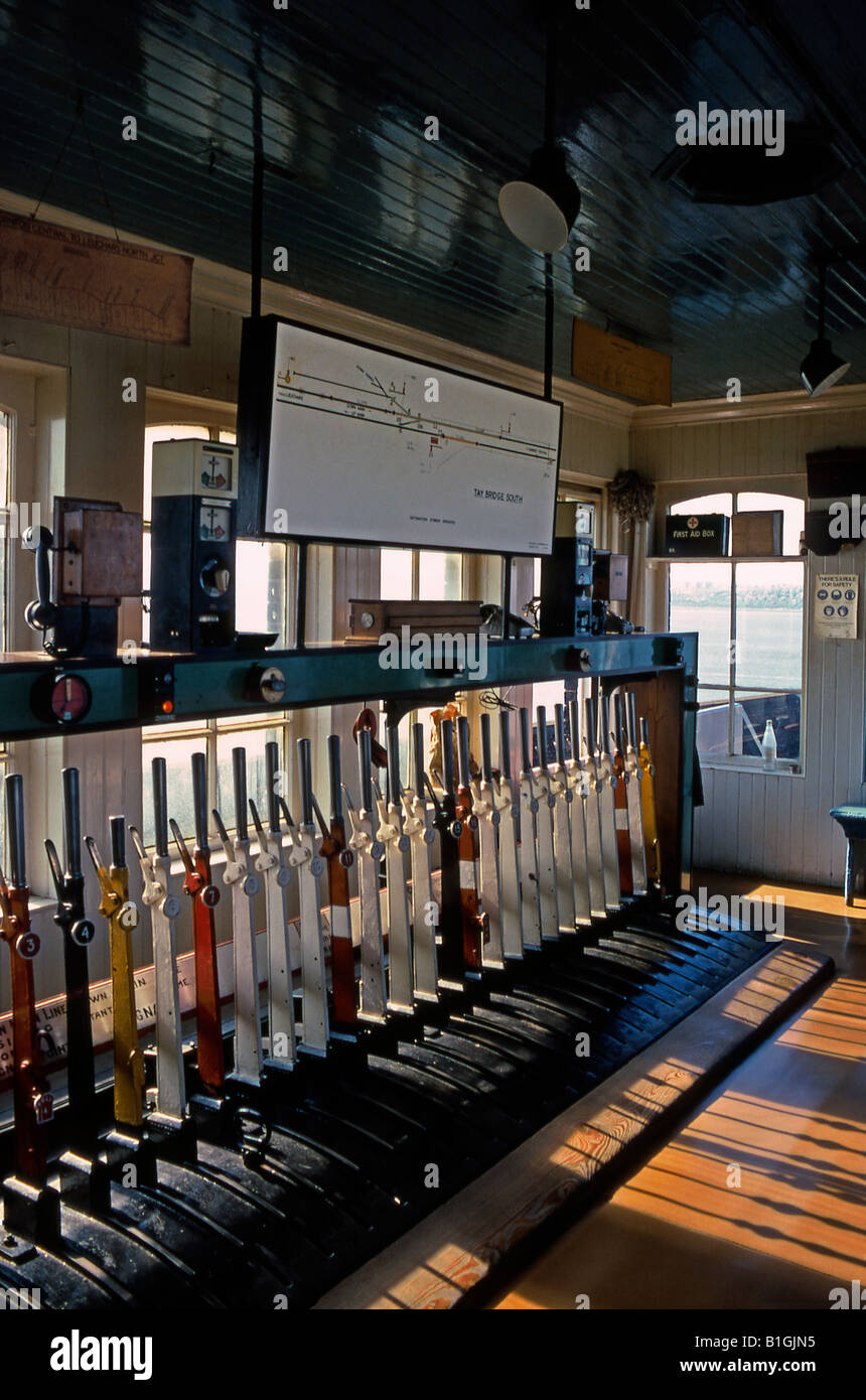 Signal fort du sud Pont Tay, Fife, Scotland Banque D'Images