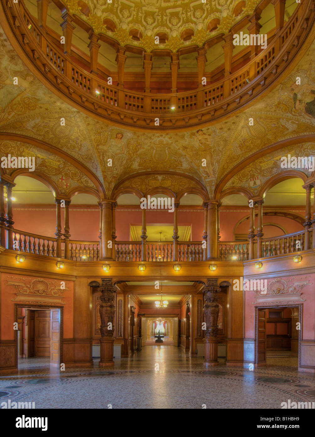 Vue de l'intérieur de Flagler College rotonde St Augustine Banque D'Images