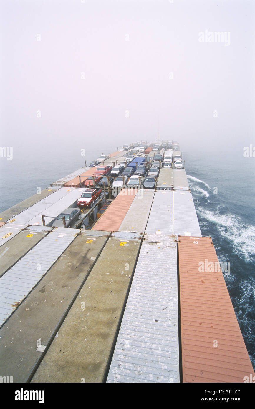 De l'océan Pacifique. Conteneurs, l'eau entre les couches d'ancrage Horizon Tacoma, WA. et Ancorage, Kodiak et Dutch Harbor, AK. Banque D'Images