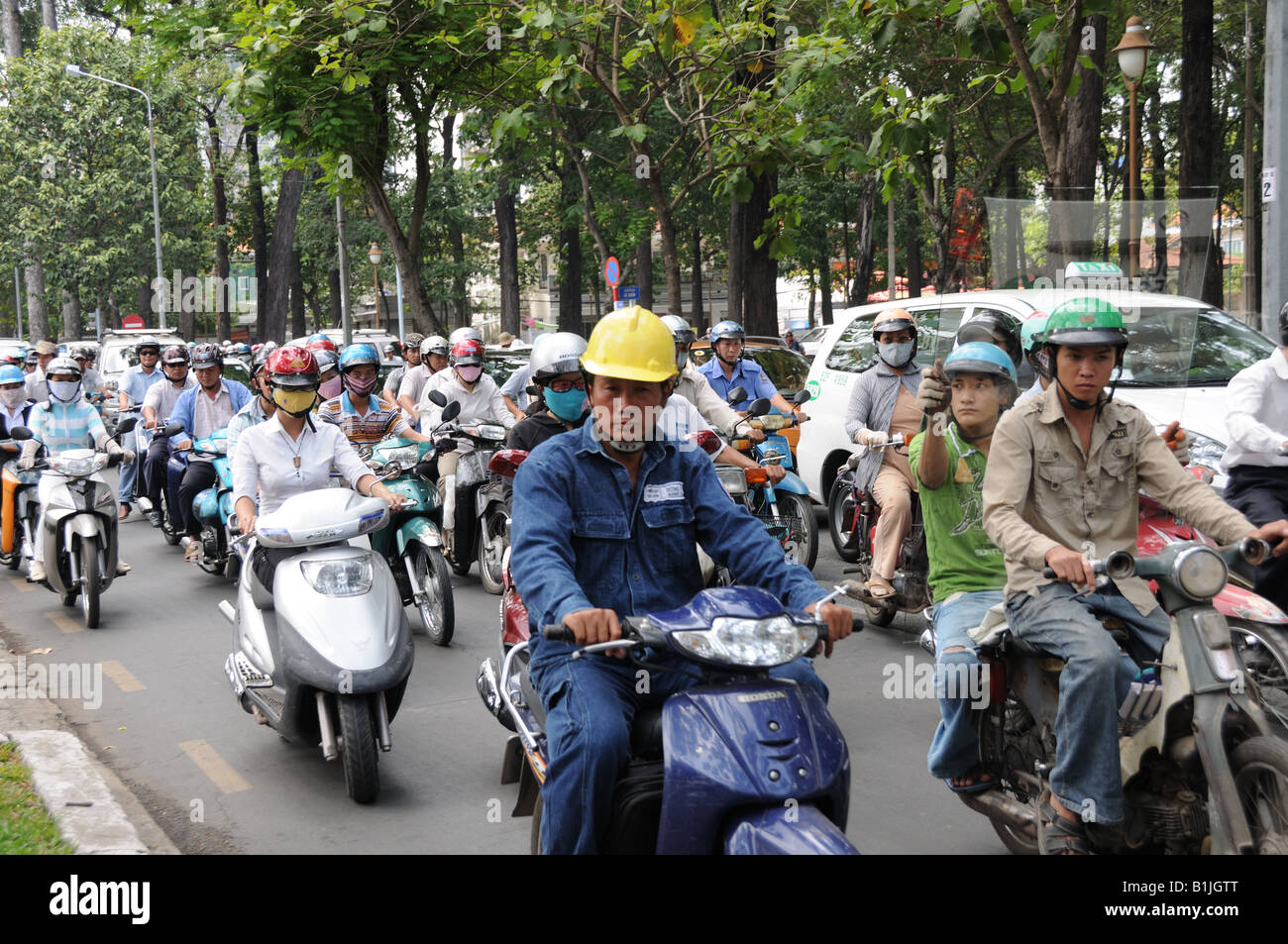 La congestion de Ho Chi Minh City Vietnam Banque D'Images