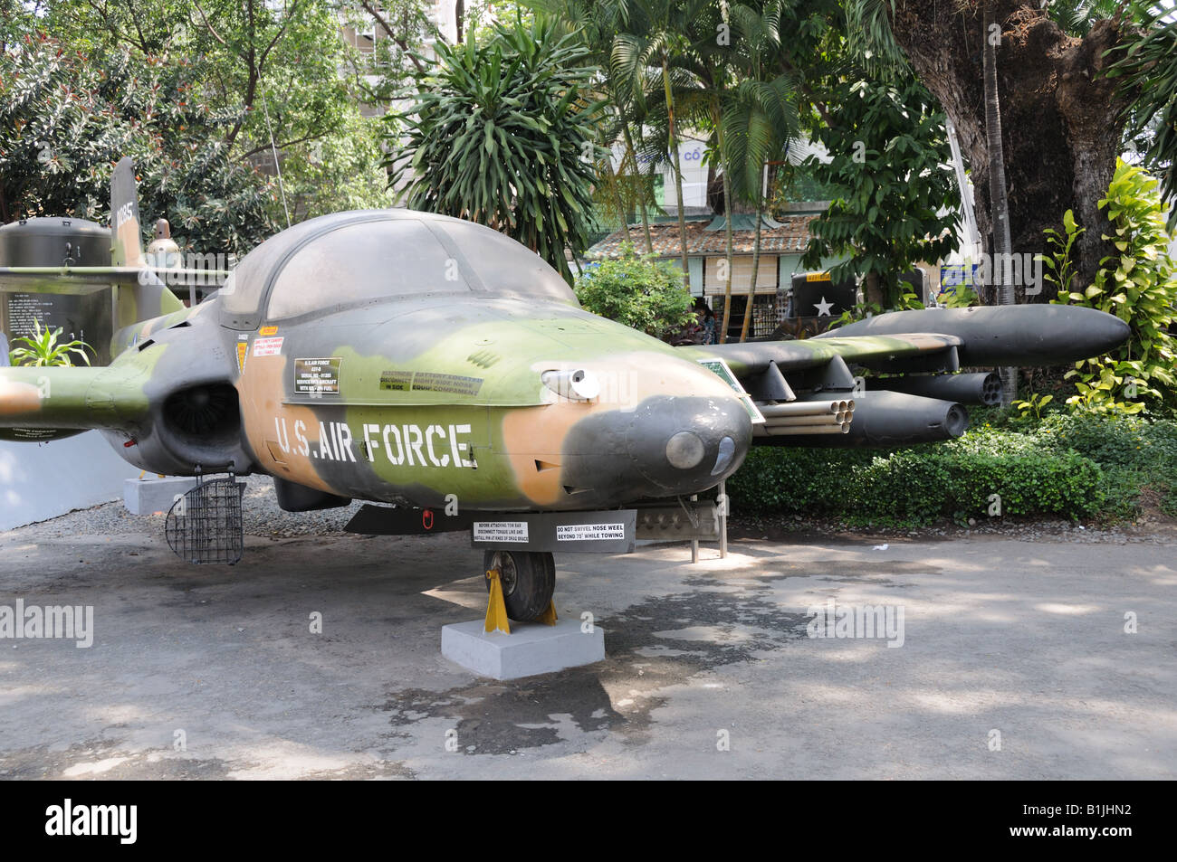 Avion de chasse américain au Musée des Crimes de guerre du Vietnam Ho Chi Minh City Banque D'Images