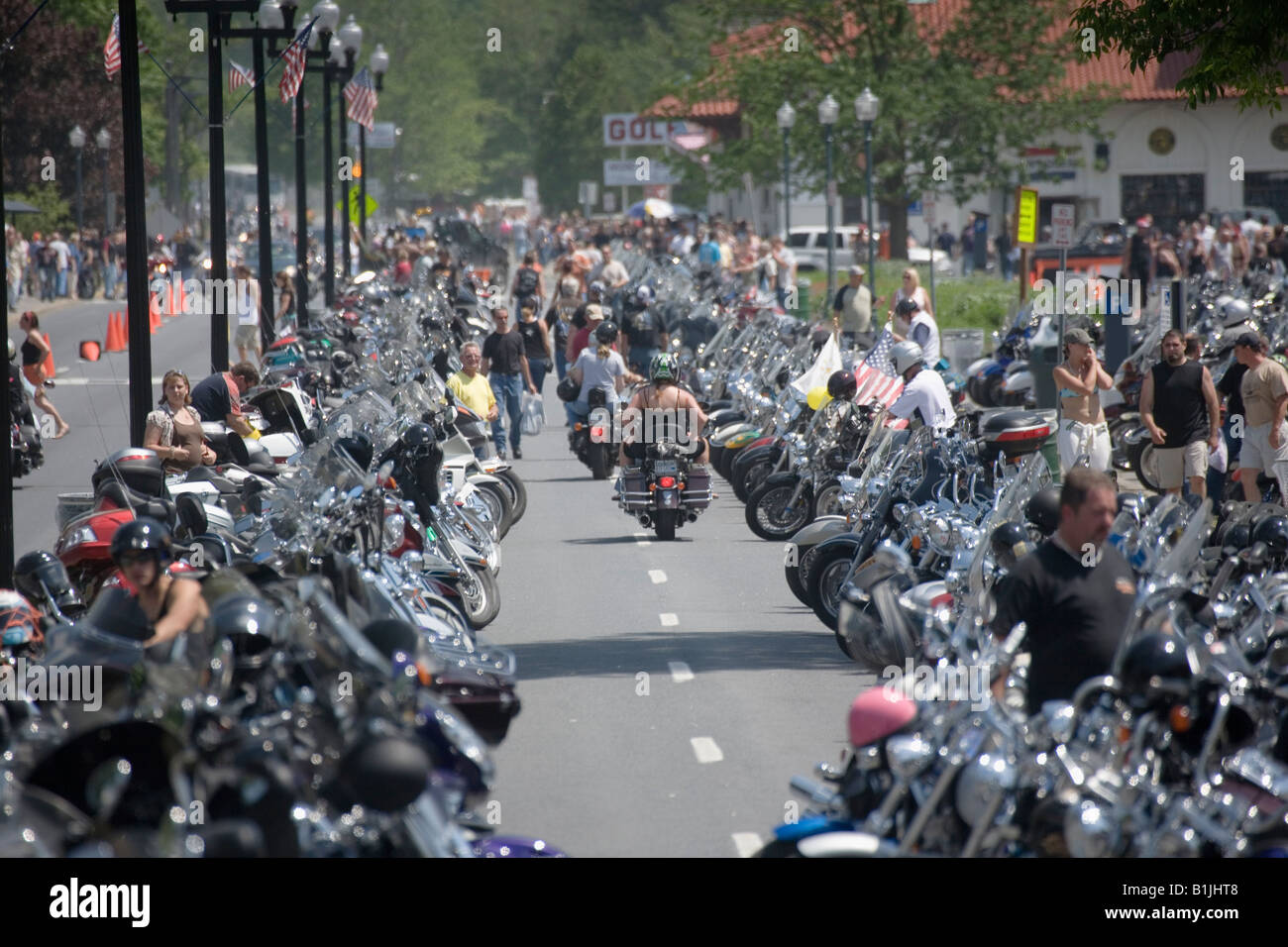 Americade annuelle Motorcycle Rally Lake George Adirondacks dans l'État de New York Banque D'Images