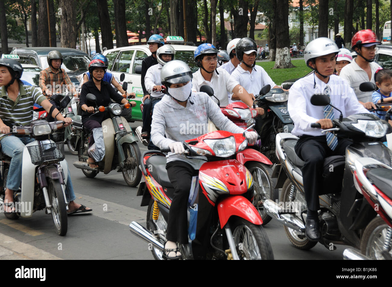 La congestion de Ho Chi Minh City Vietnam Banque D'Images