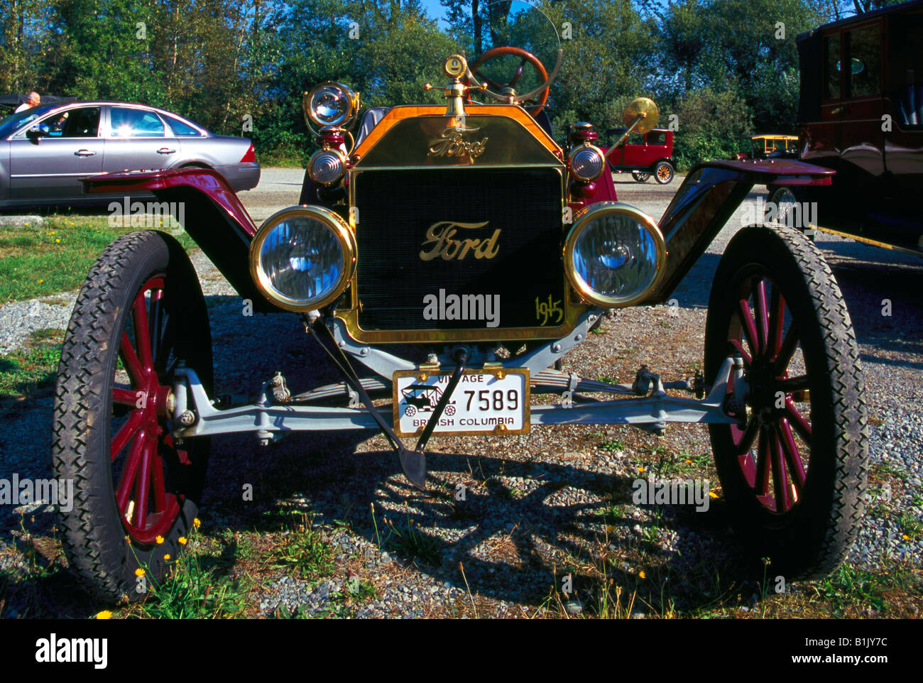 Une Ford Modèle T 1915 Vintage voiture à un modèle T, rencontrez et Rallye Banque D'Images
