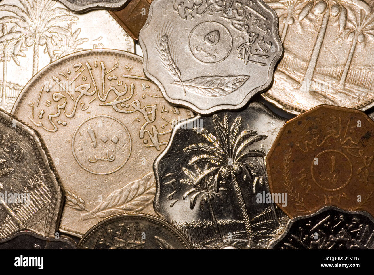 L'Iraq fil coins, Macro Banque D'Images
