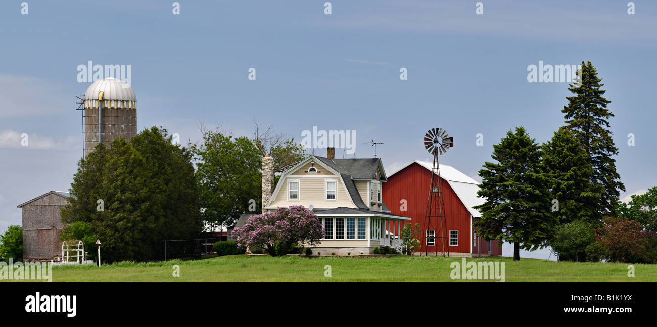 Panorama de Midwest American Farm Door County Wisconsin Photo Stock - Alamy