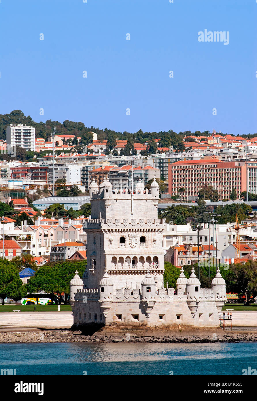 Torre de Belemt à la rivière Tejo à Lisbonne, Portugal Banque D'Images