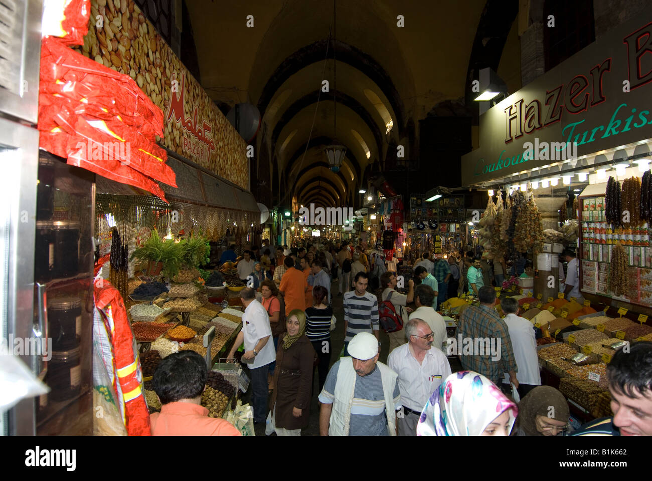 Marché aux épices, le quartier du bazar, Istanbul, Turquie Banque D'Images