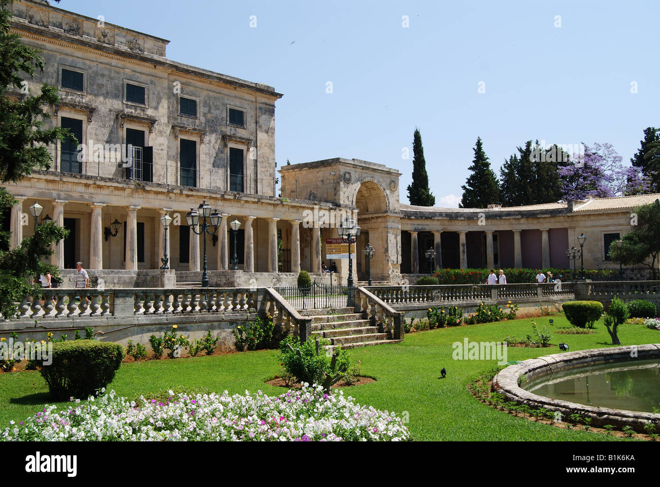 Corfou Achilleion palace, construit pour l'Impératrice Elisabeth d'Autriche (Sissi) Banque D'Images