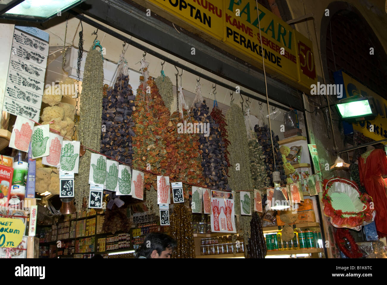 Marché aux épices, le quartier du bazar, Istanbul, Turquie Banque D'Images