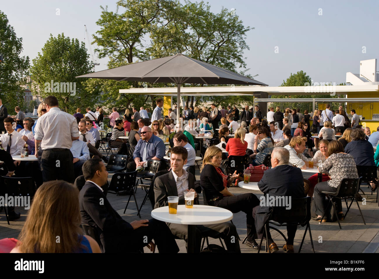 Le Central Bar Terrasse Royal Festival Hall London South Bank Banque D'Images