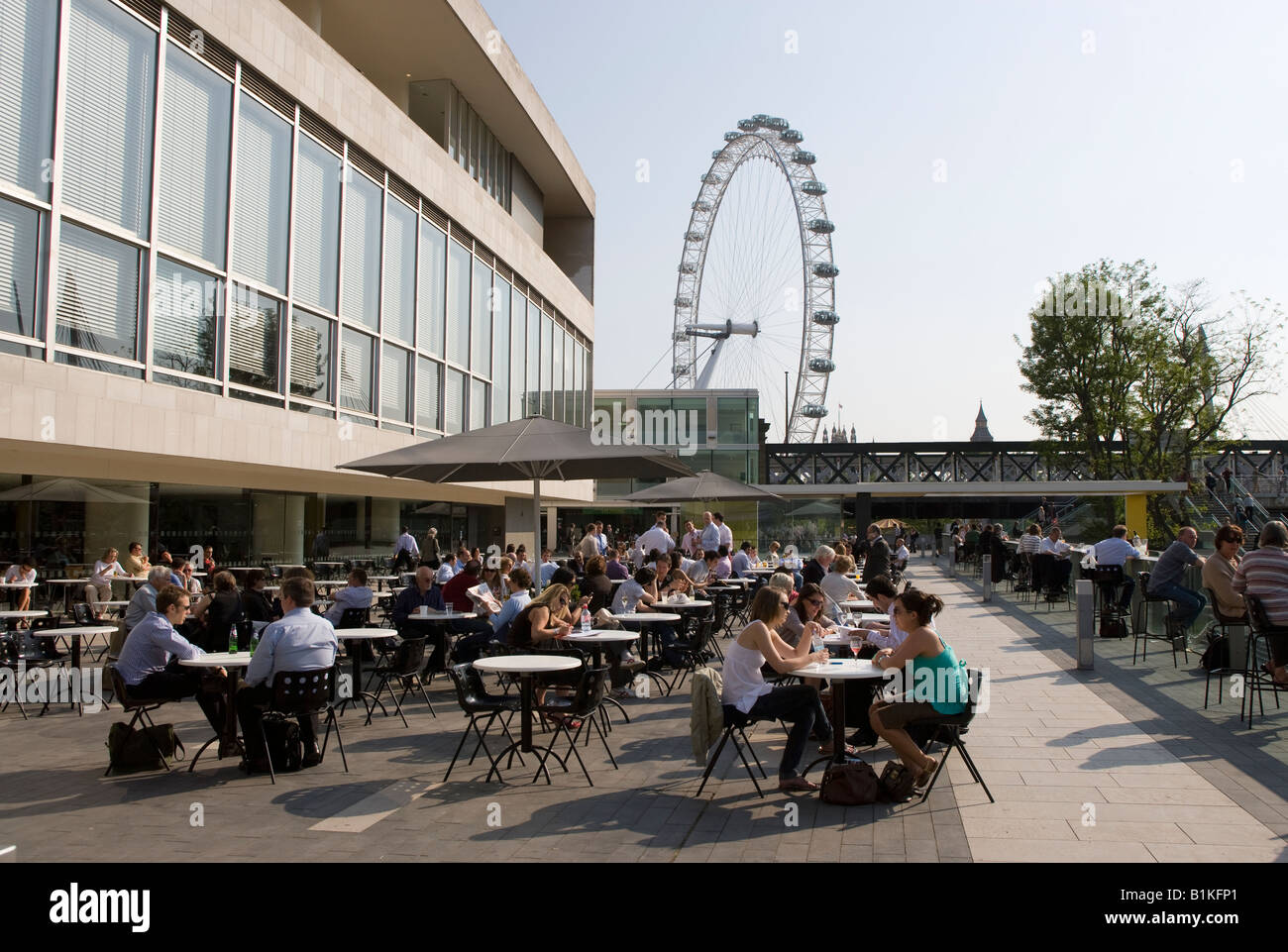 Le Central Bar Terrasse Royal Festival Hall London South Bank Banque D'Images