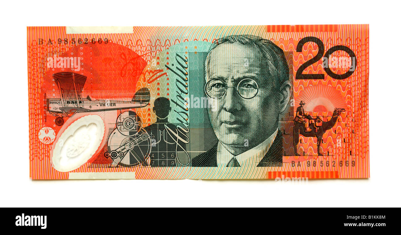 L'Australie 20 Dollar Note Banque D'Images