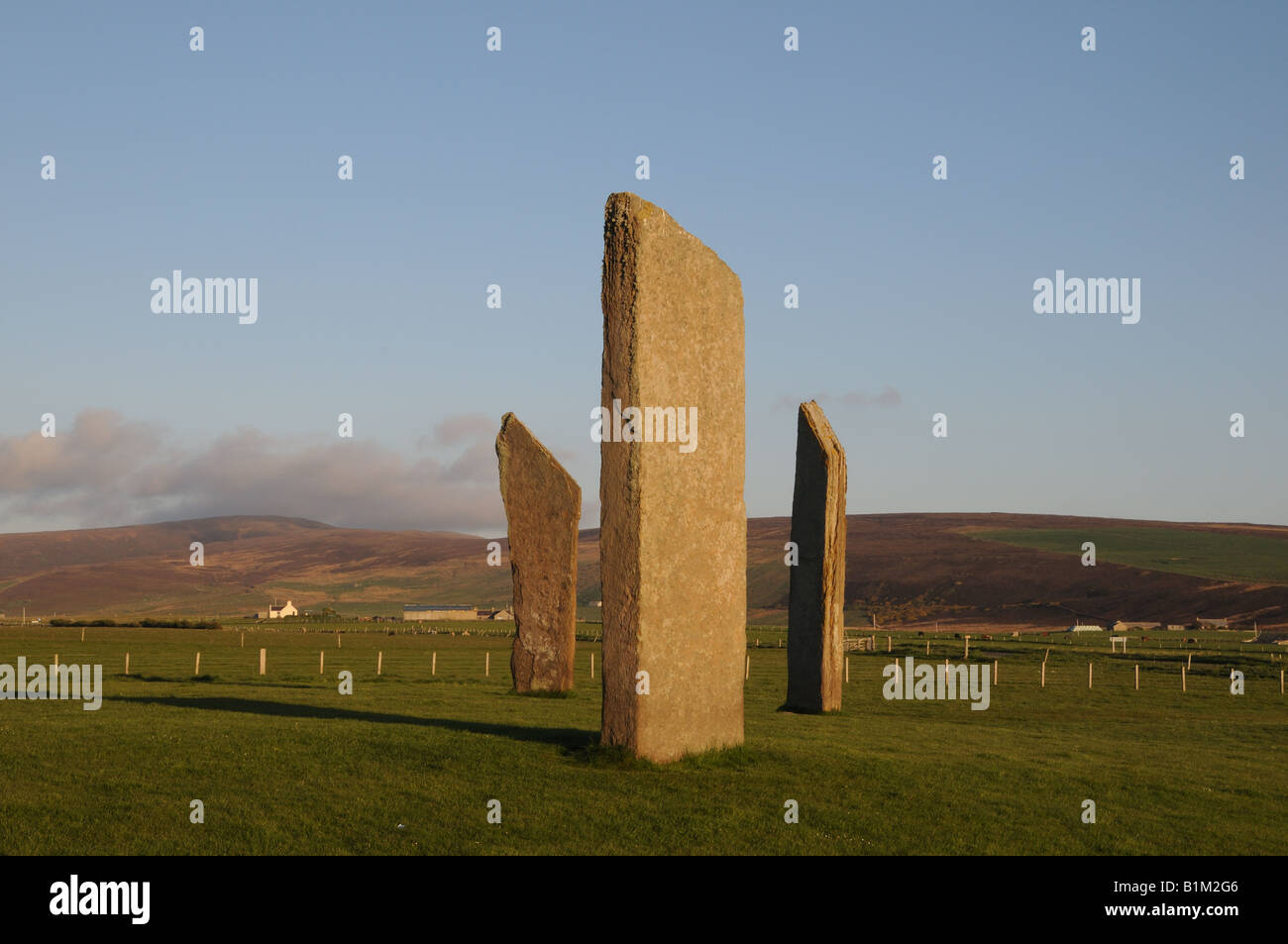 Les Menhirs de Stenness à Orkney Banque D'Images