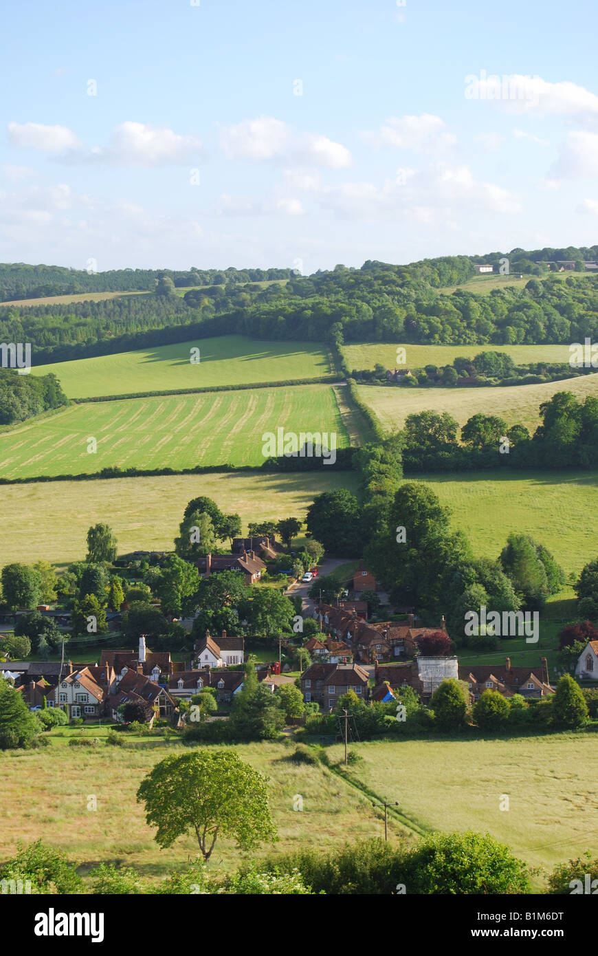 Village de Ibstone hill, Turville, Buckinghamshire, Angleterre, Royaume-Uni Banque D'Images