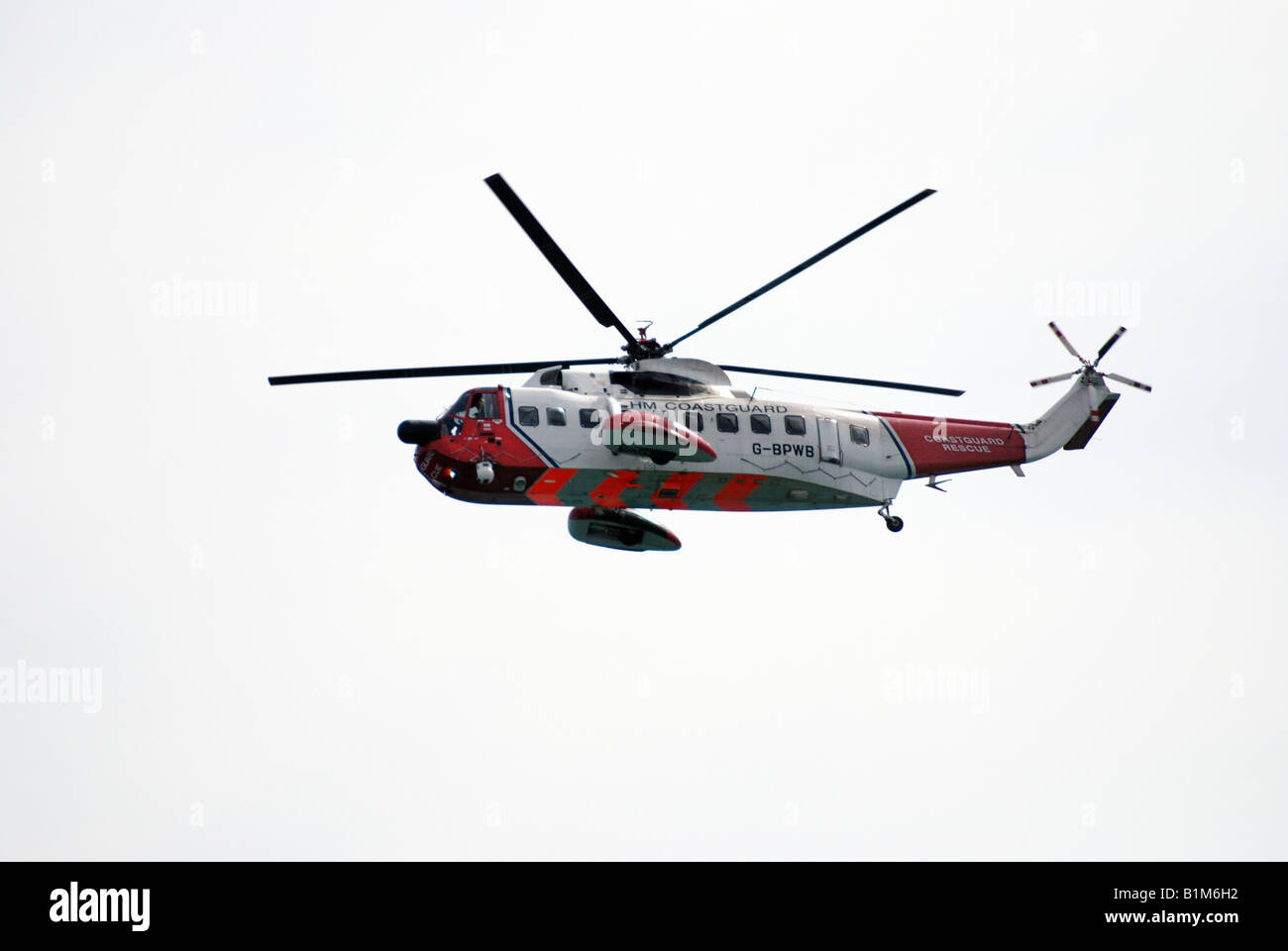 Hélicoptère de sauvetage en mer de l'air Banque D'Images